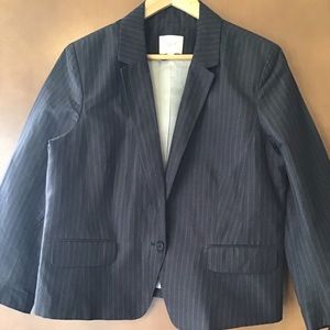 Loft Gray Striped Blazer